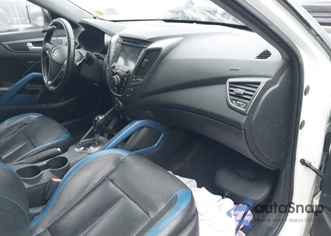 2013 Hyundai Veloster Turbo W/Blue из США, поврежденный, VIN KMHTC6AE0DU180267
